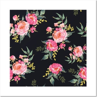 wild roses seamless pattern Posters and Art